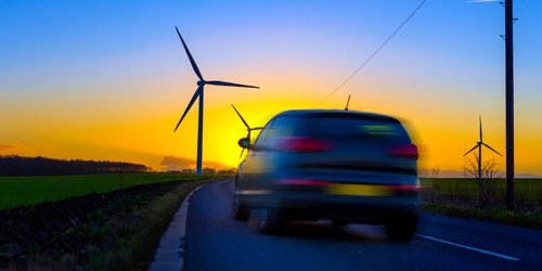 Car and wind turbine