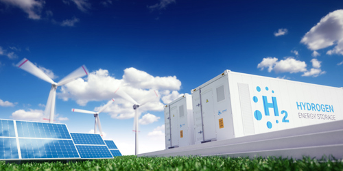 Hydrogen, wind turbines and solar cells